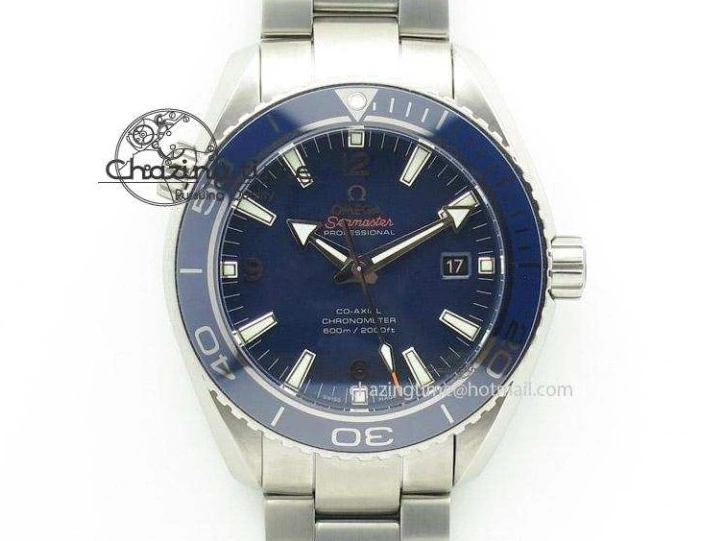 0309 Trendy 2016 Planet Ocean 43.5mm SS V6F Best Edition Black Dial On SS Bracelet A 8210